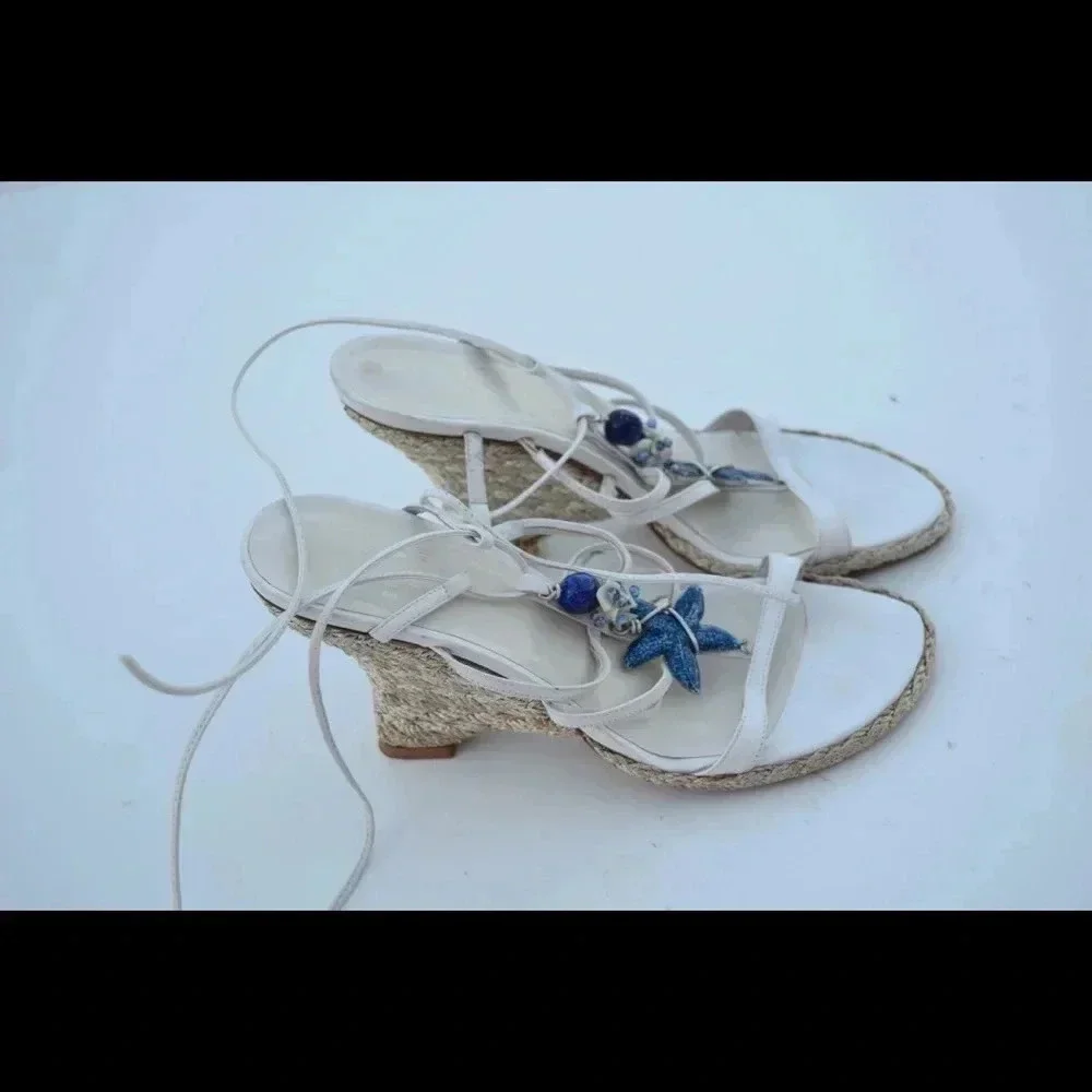 Stuart Weitzman Ankle wrap espradille wedges - Picture 7 of 8